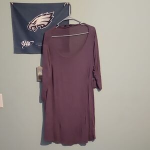 Purple Long Sleeve Dress